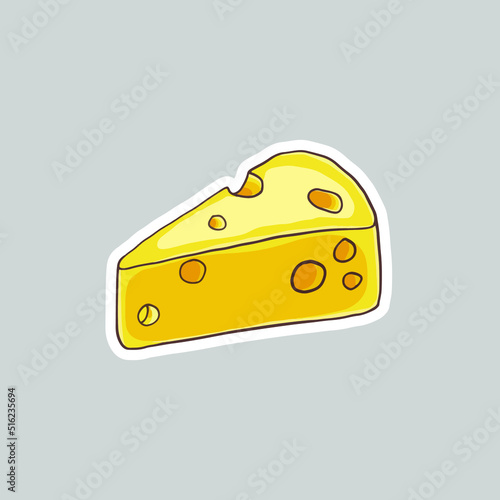 Cheese cow icon vector illustration food ingredient, for pizza