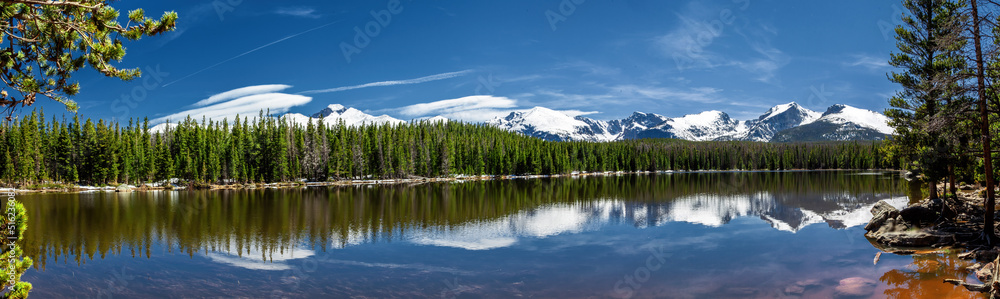 Rocky Mountains and lake
