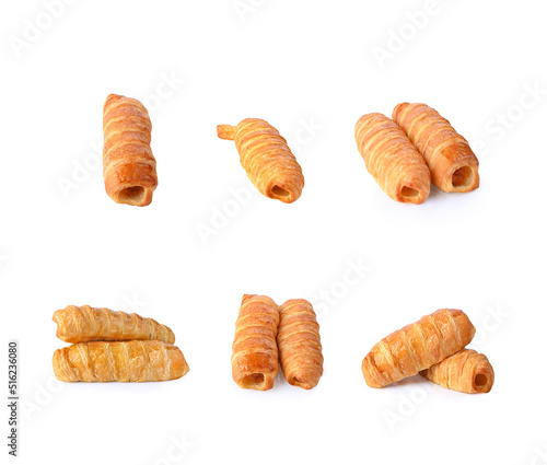 Bread and Hot Dog on a white background