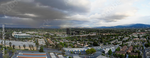 Blue Hour Clouds in California Suburbia  photo