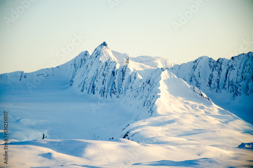 Alaska snowmachine rider in the backcountry 