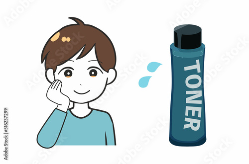 男の子　化粧水　使用