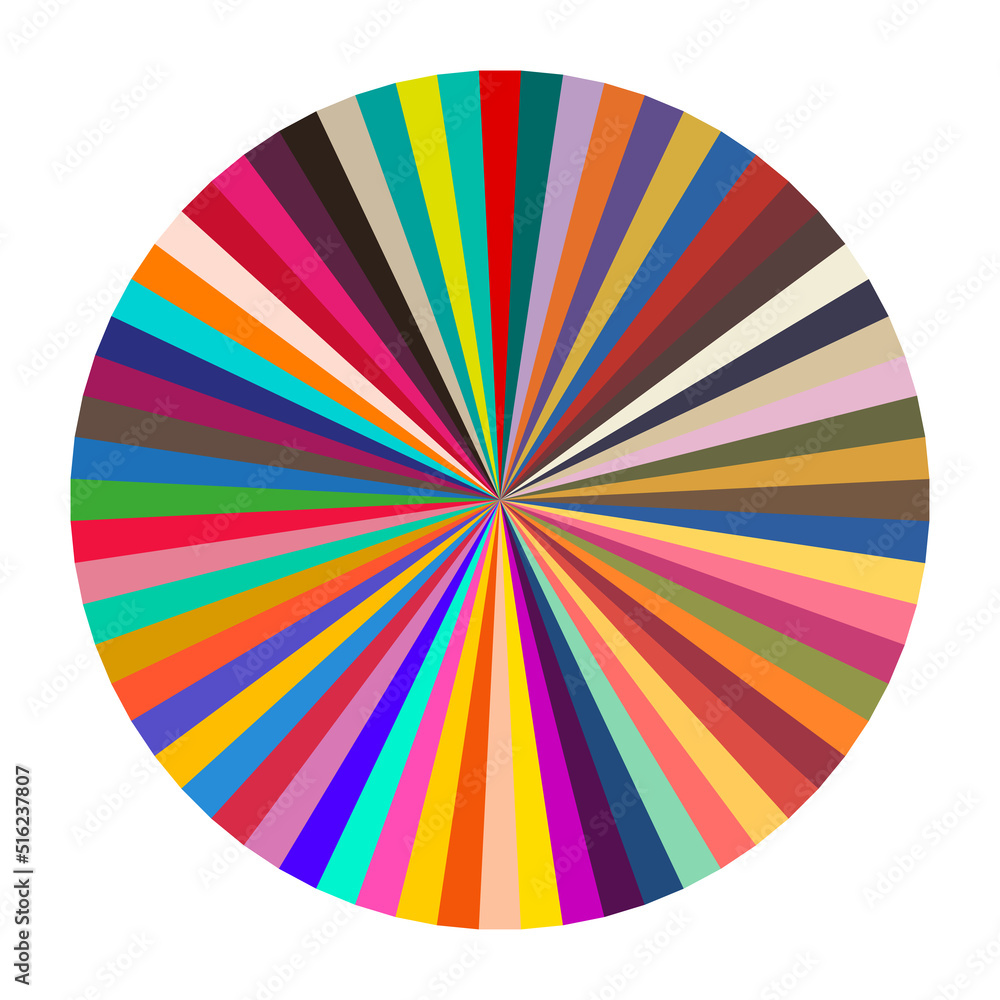 Fototapeta premium Color wheel palette. Flat vector illustration isolated on white background.