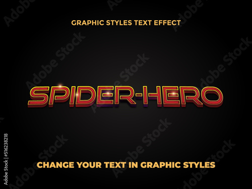 SPIDER SUPERHERO LOGO GRAPHIC STYLES TEXT EFFECT