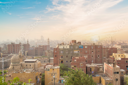 Beautiful view of the old city in the center of Cairo, Egypt