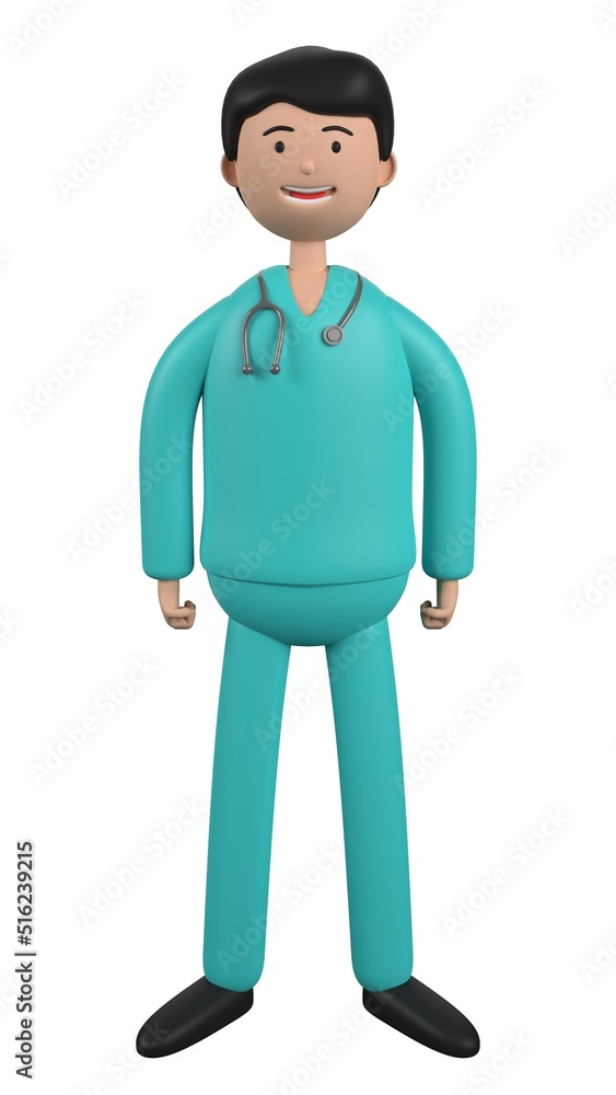Character person illustration about doctor. 3D illustration. 3D rendering. Character person illustration about doctor. 3D illustration. 3D rendering.