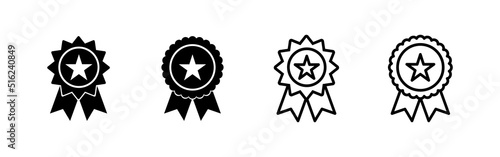 Photo Badge icon vector. Awards icon vector. Achieve sign and symbols