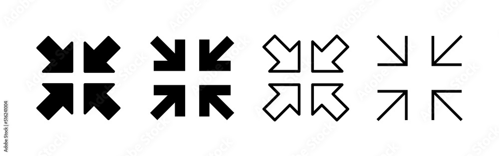 Fullscreen Icon vector. Expand to full screen sign and symbol. Arrows symbol Fullscreen Icon vector. Expand to full screen sign and symbol. Arrows symbol