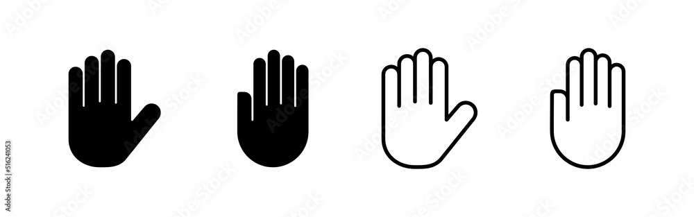 Hand icon vector. hand sign and symbol. palm Hand icon vector. hand sign and symbol. palm