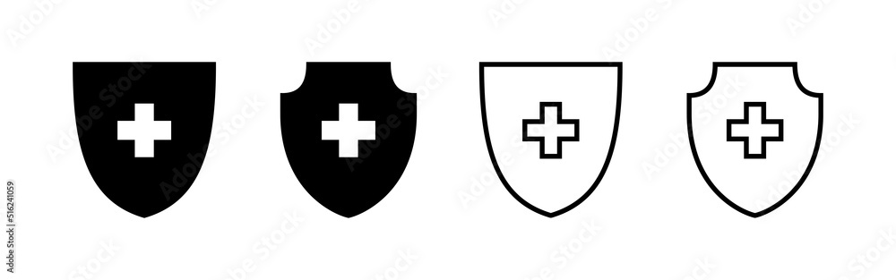 Health insurance icon vector. Insurance health document sign and symbol Health insurance icon vector. Insurance health document sign and symbol