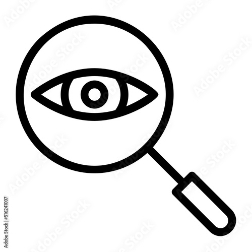 magnifying glass line icon