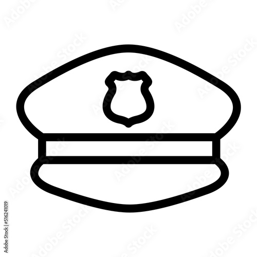 police hat line icon