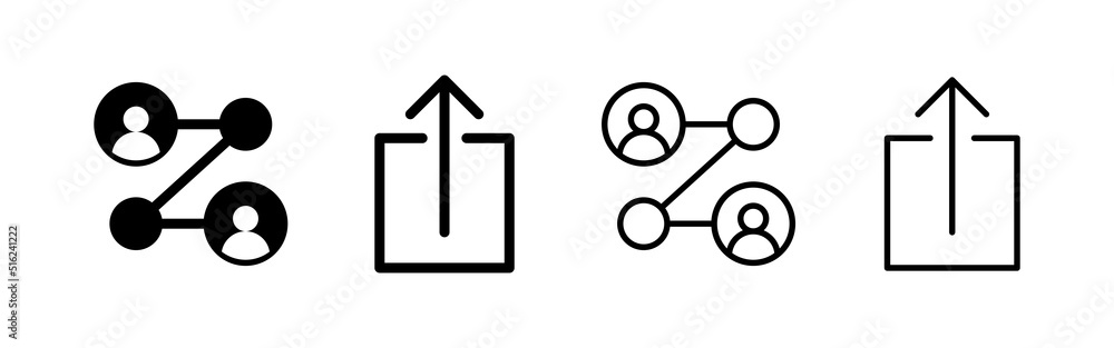 Share icon vector. Sharing sign and symbol Share icon vector. Sharing sign and symbol