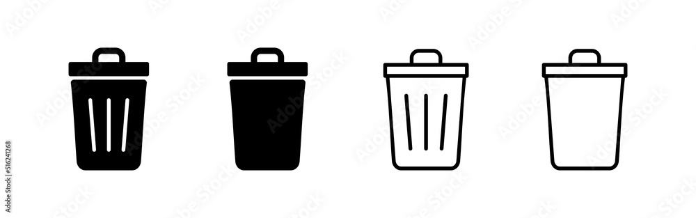 Trash icon vector. trash can icon. delete sign and symbol. Trash icon vector. trash can icon. delete sign and symbol.