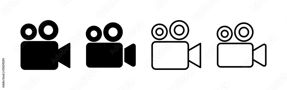 Video icon vector. video camera sign and symbol. movie sign. cinema Video icon vector. video camera sign and symbol. movie sign. cinema