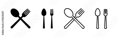 spoon and fork icon vector. spoon, fork and knife icon vector. restaurant sign and symbol
