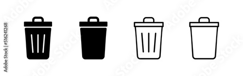 Trash icon vector. trash can icon. delete sign and symbol.