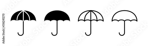 Umbrella icon vector. umbrella sign and symbol