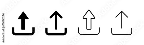 Upload icon vector. load data sign and symbol