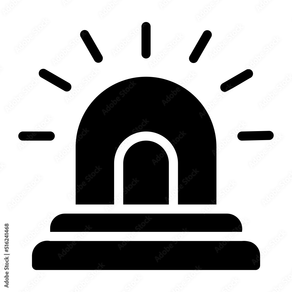 Fototapeta premium alarm glyph icon