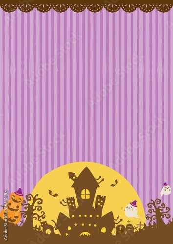 ほんわかしたハロウィーンの背景イラスト