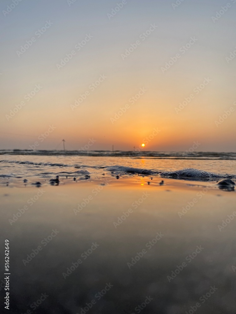 sunset on the beach