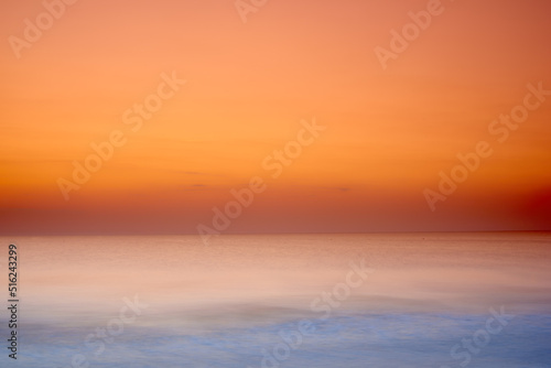 Obraz na plátně Copy space sunset on the West coast of Jutland, Lokken, Denmark