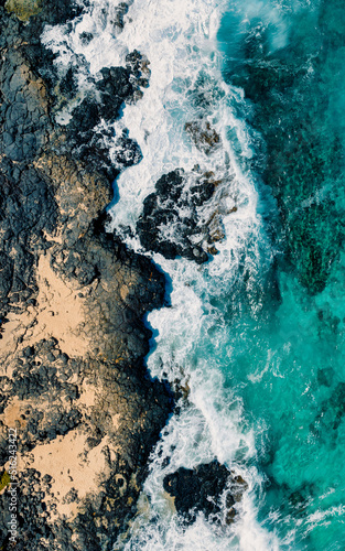 Hawaii Water Coastline Drone View © Moises