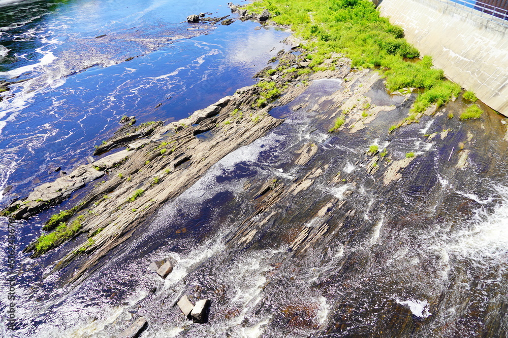 A water fall on Kennebec river