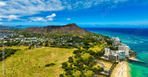 Hawaii Water Coastline Drone View