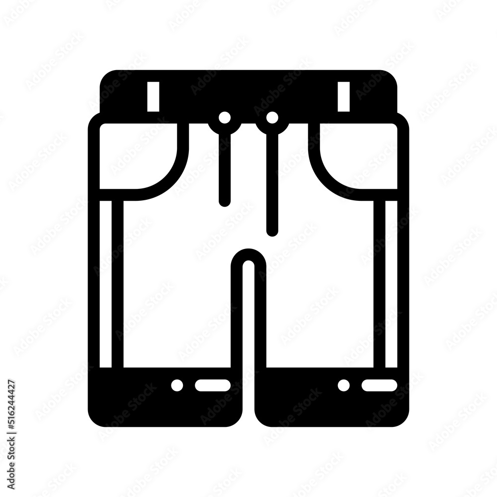 shorts solid style icon. vector illustration for graphic design, website, app shorts solid style icon. vector illustration for graphic design, website, app