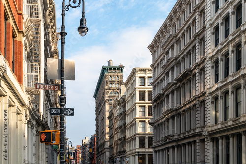 Photography Old buildings at the intersection of Broome and Wooster Streets in the SoHo neig