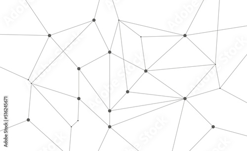 Polygonal triangle network technology connected dots and lines background template. Blockchain linked global digital database graphic vector