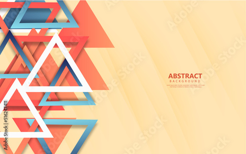 Abstract triangle overlap layer background vector