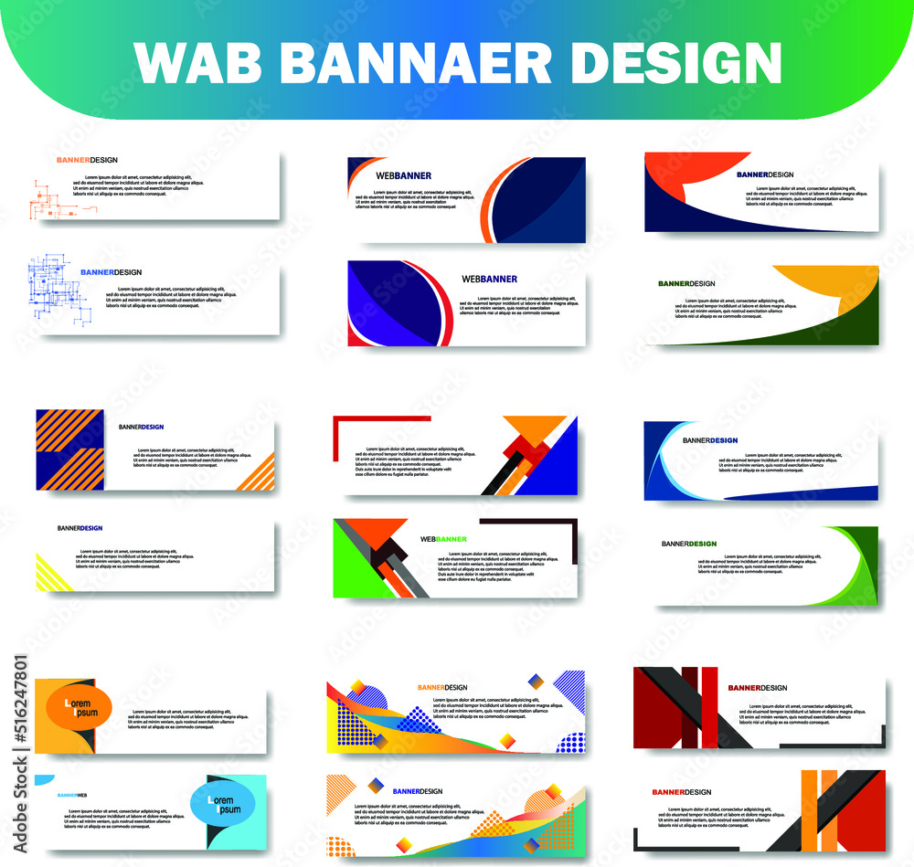 Fototapeta premium various models of banner designs