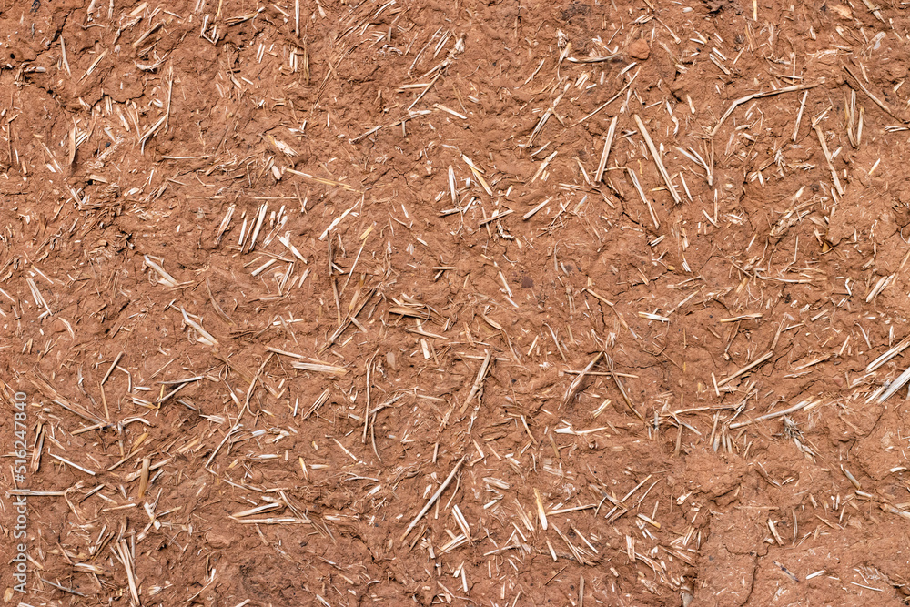 Soil wall texture of clay old house structure Soil wall texture of clay old house structure