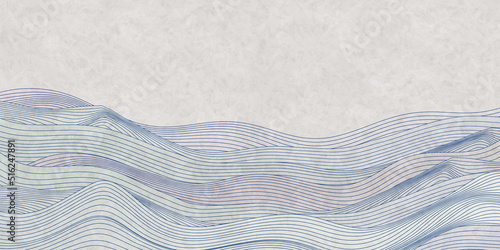 喪中　和紙　波　背景