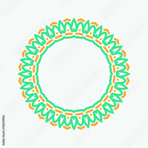 Round Decorative Border Frame with Clear Background. Ideal for vintage label designs.