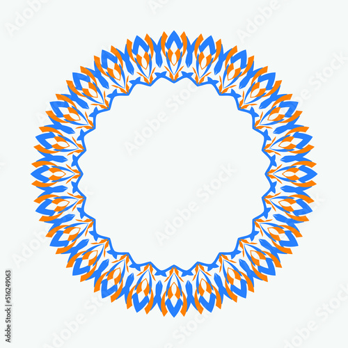 Round Decorative Border Frame with Clear Background. Ideal for vintage label designs.