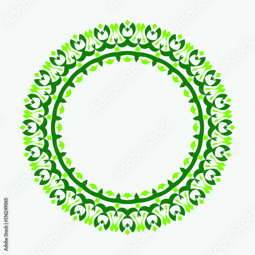 Round Decorative Border Frame with Clear Background. Ideal for vintage label designs.