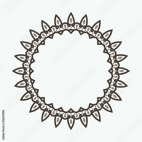 Round Decorative Border Frame with Clear Background. Ideal for vintage label designs.