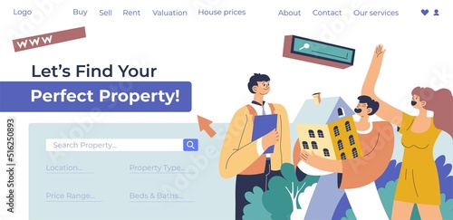Find perfect property, real estate advice web