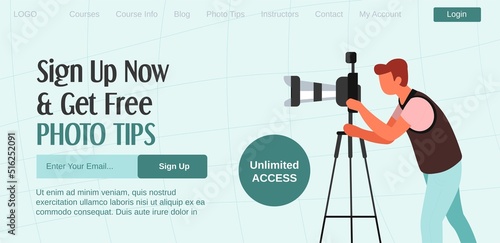 Sign up now get free photo tips, unlimited access
