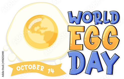 World egg day banner or logo design