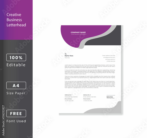 Clean Business Letterhead Design Template