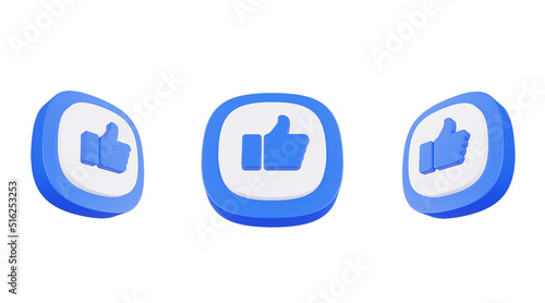 3d icon illustration like favorite isolated