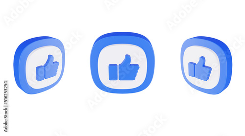 3d icon illustration like favorite isolated