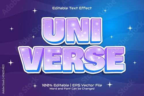 Universe Text Effect Editable Cartoon Game style