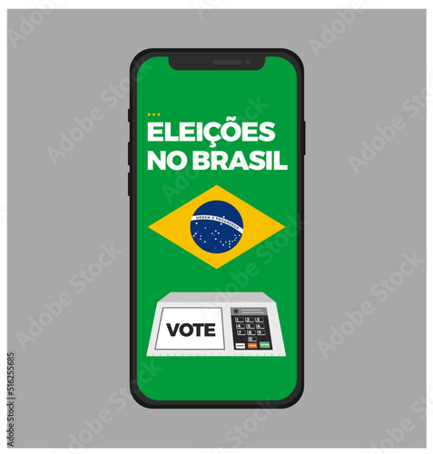 Mobile with information to vote in Brazil.