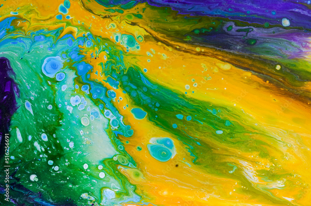 abstract acrylic pouring color